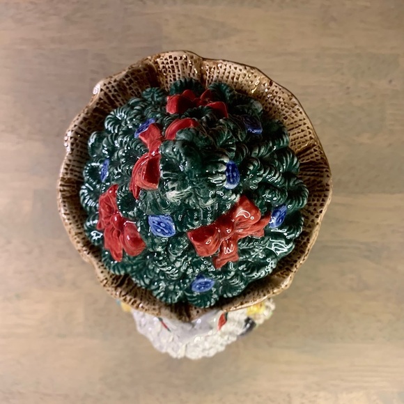 Fitz & Floyd‎ Essentials Santa Claus Christmas Tree Toy Sack Cookie Jar - Picture 6 of 10